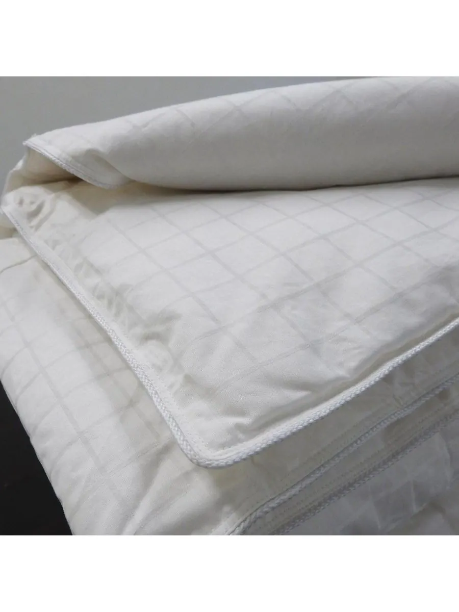 Легкое пуховое одеяло из хлопка с жаккардовым плетением Egyptian Linens — изображение 4 из 5, белый