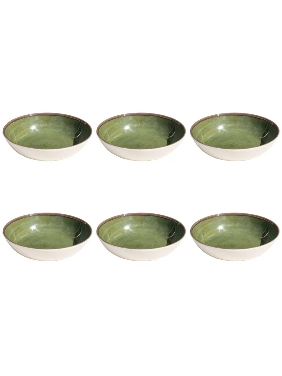 Набор из 6 низких мисок Retreat Pottery, рассчитанных на 6 персон Abode Homewares