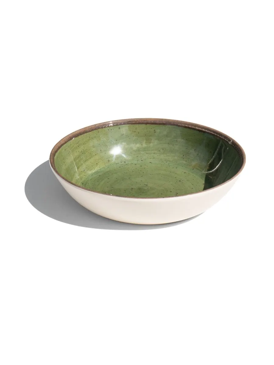 Набор из 6 низких мисок Retreat Pottery, рассчитанных на 6 персон Abode Homewares — изображение 2 из 5, зеленый