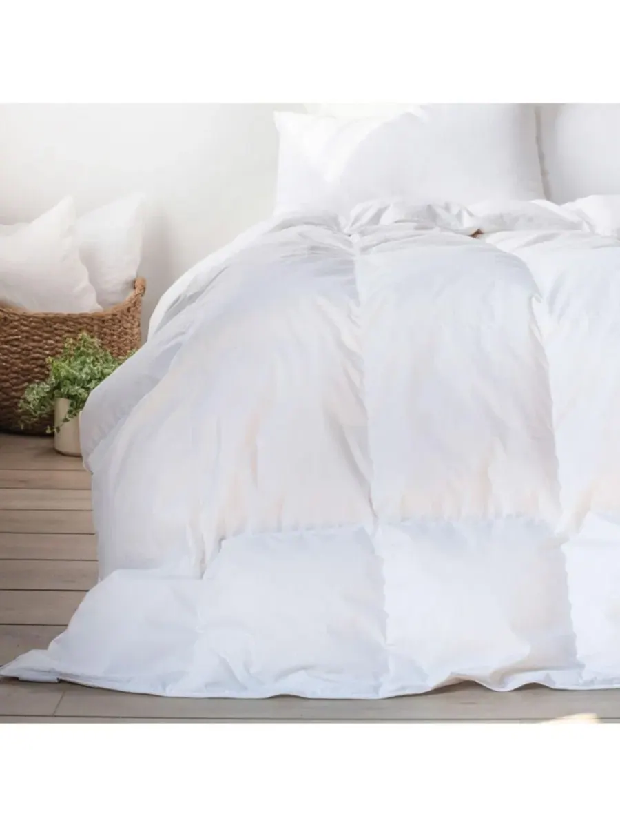 Теплое одеяло с наполнителем из пера и пуха Extra Warm, Full Queen Bokser Home — изображение 7 из 8, белый