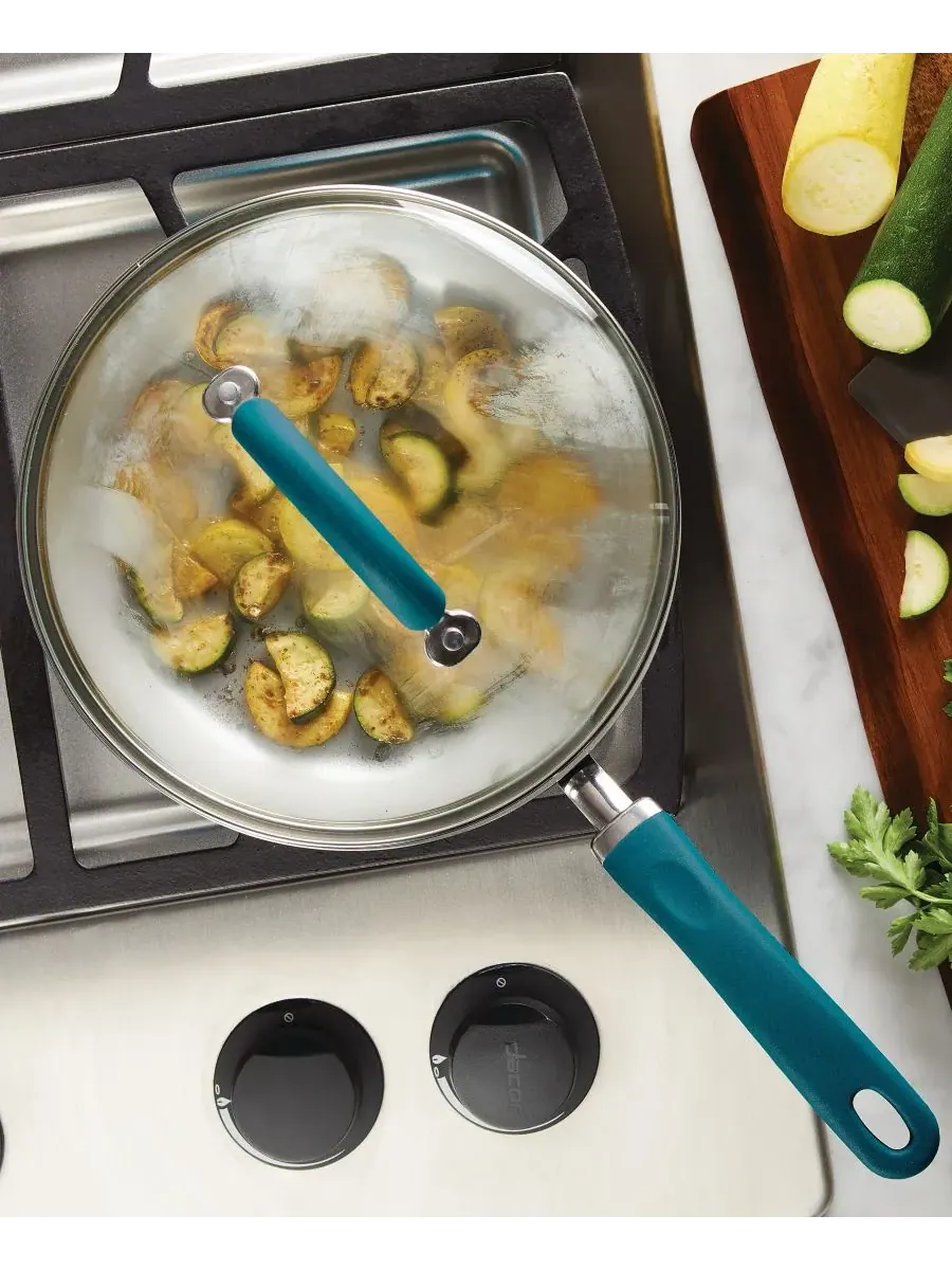 Приготовьте вкусные блюда в алюминиевой антипригарной кастрюле объемом 2 л с крышкой-сито Rachael — изображение 3 из 5, синий