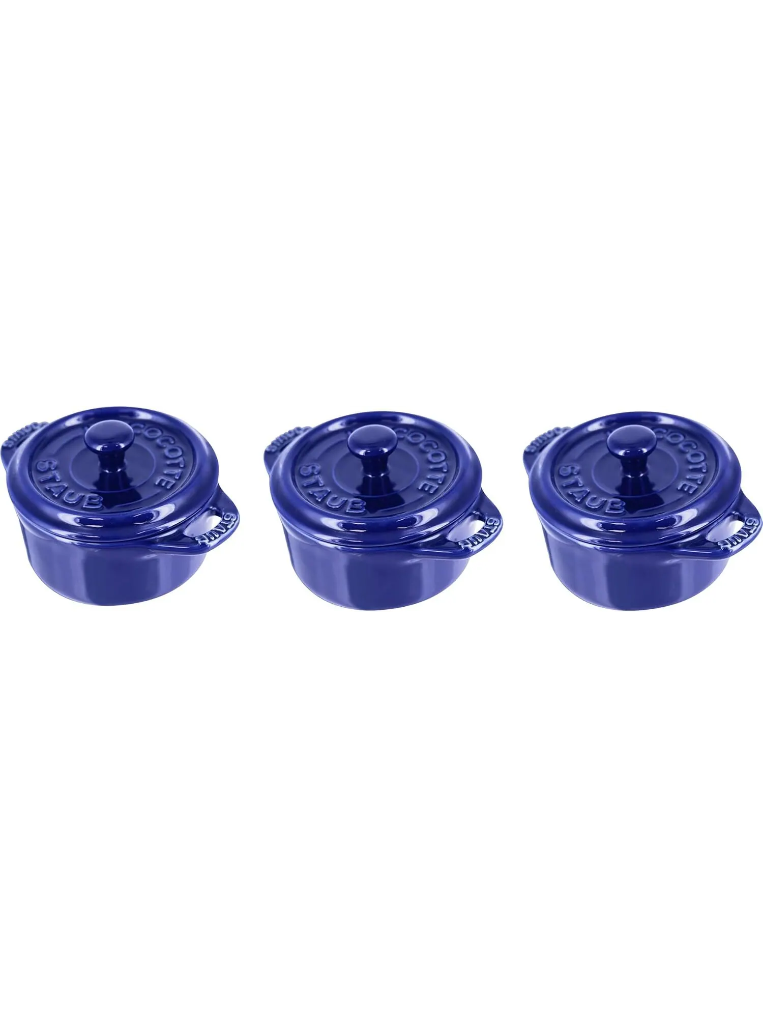 Набор кокотниц Staub Mini Round Ceramic, 3 предмета, 10 см, 0.25 л
