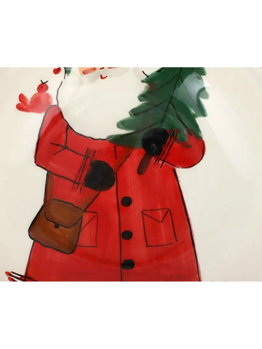 Средняя сервировочная миска Old St. Nick VIETRI — изображение 3 из 3, красный