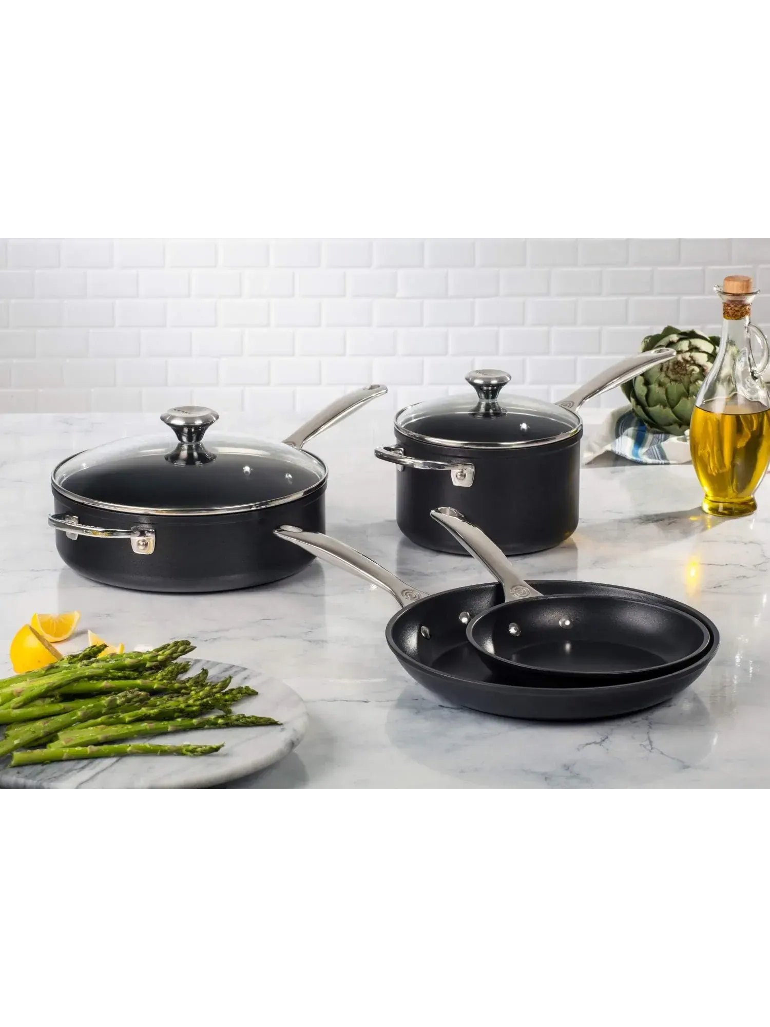 Набор посуды Le Creuset Toughened Non-Stick PRO, 6 предметов — изображение 2 из 2, серый