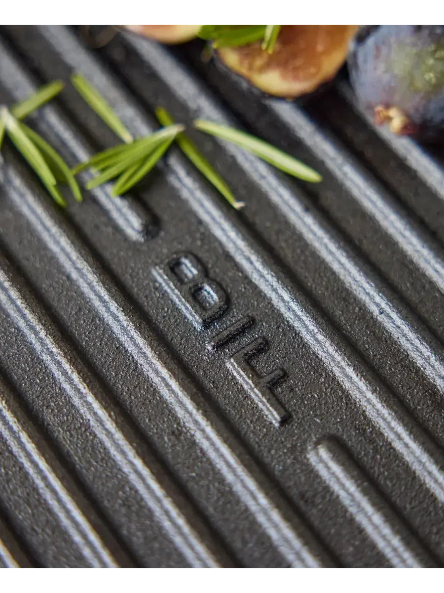 Сковорода-гриль чугунная GreenPan X Bobby Flay Cast Iron, 28 см — изображение 5 из 10, черный