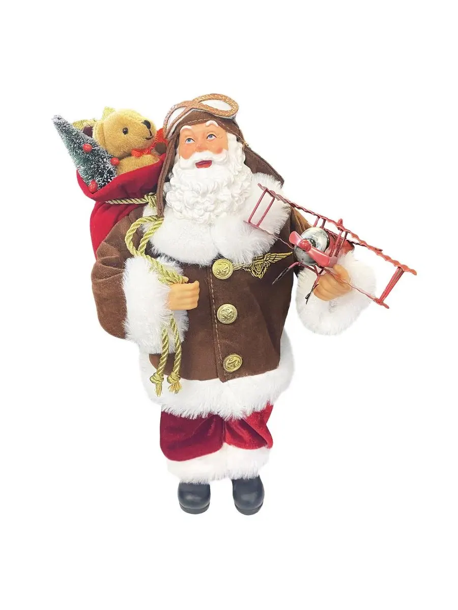 Фигурка Санта-Клауса в виде пилота, 30 см Santa'S Workshop