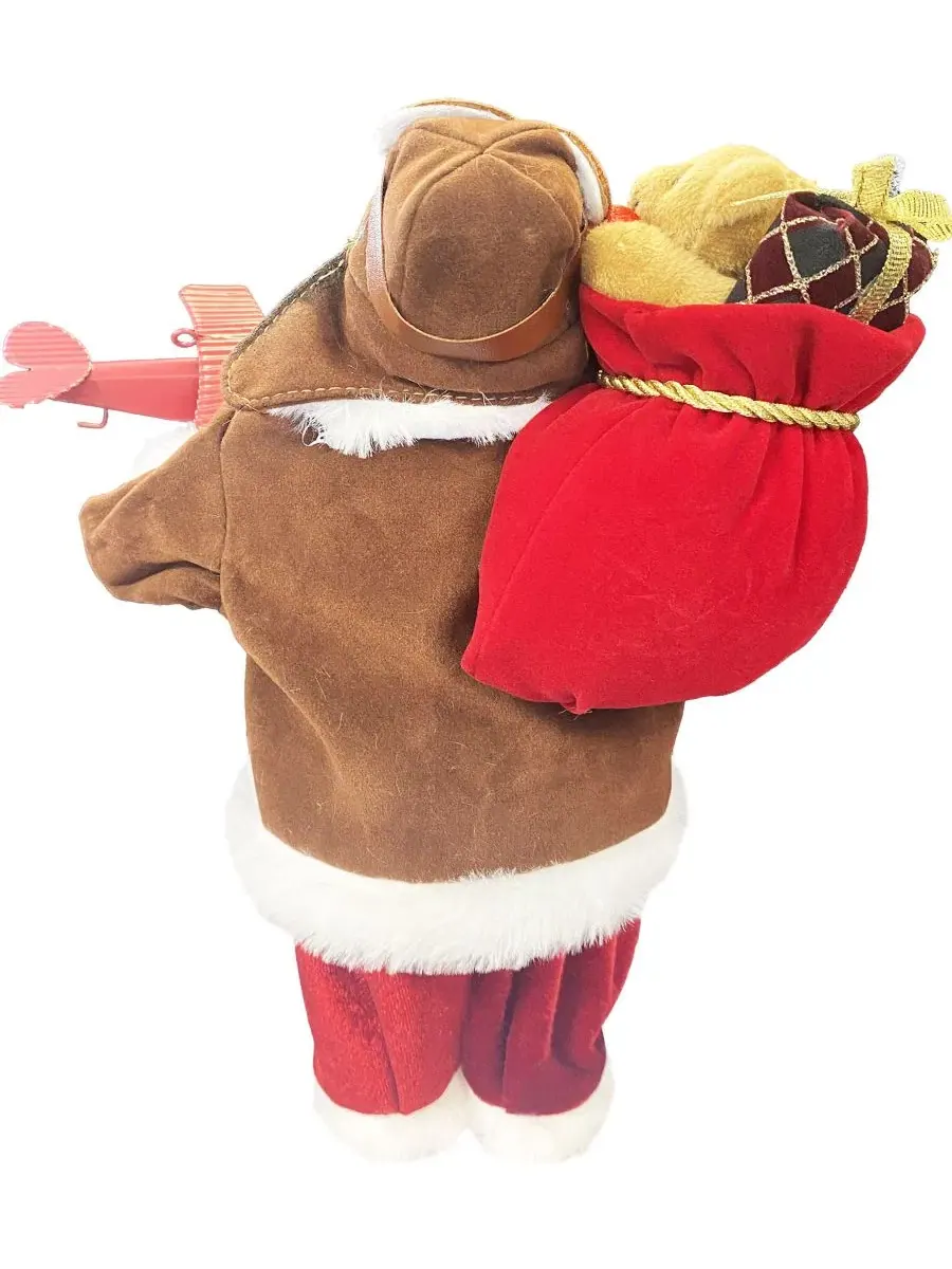 Фигурка Санта-Клауса в виде пилота, 30 см Santa'S Workshop — изображение 2 из 3, коричневый