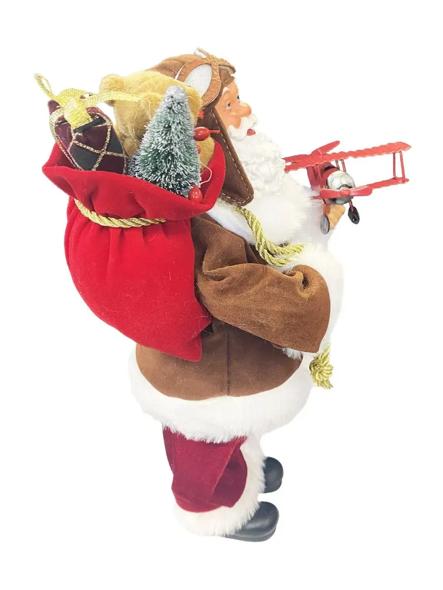 Фигурка Санта-Клауса в виде пилота, 30 см Santa'S Workshop — изображение 3 из 3, коричневый