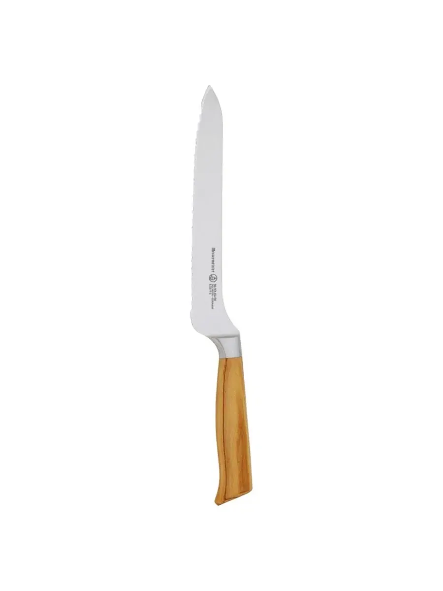 Нож с волнистым лезвием со смещенной рукояткой, 20 см, Oliva Elite Messermeister