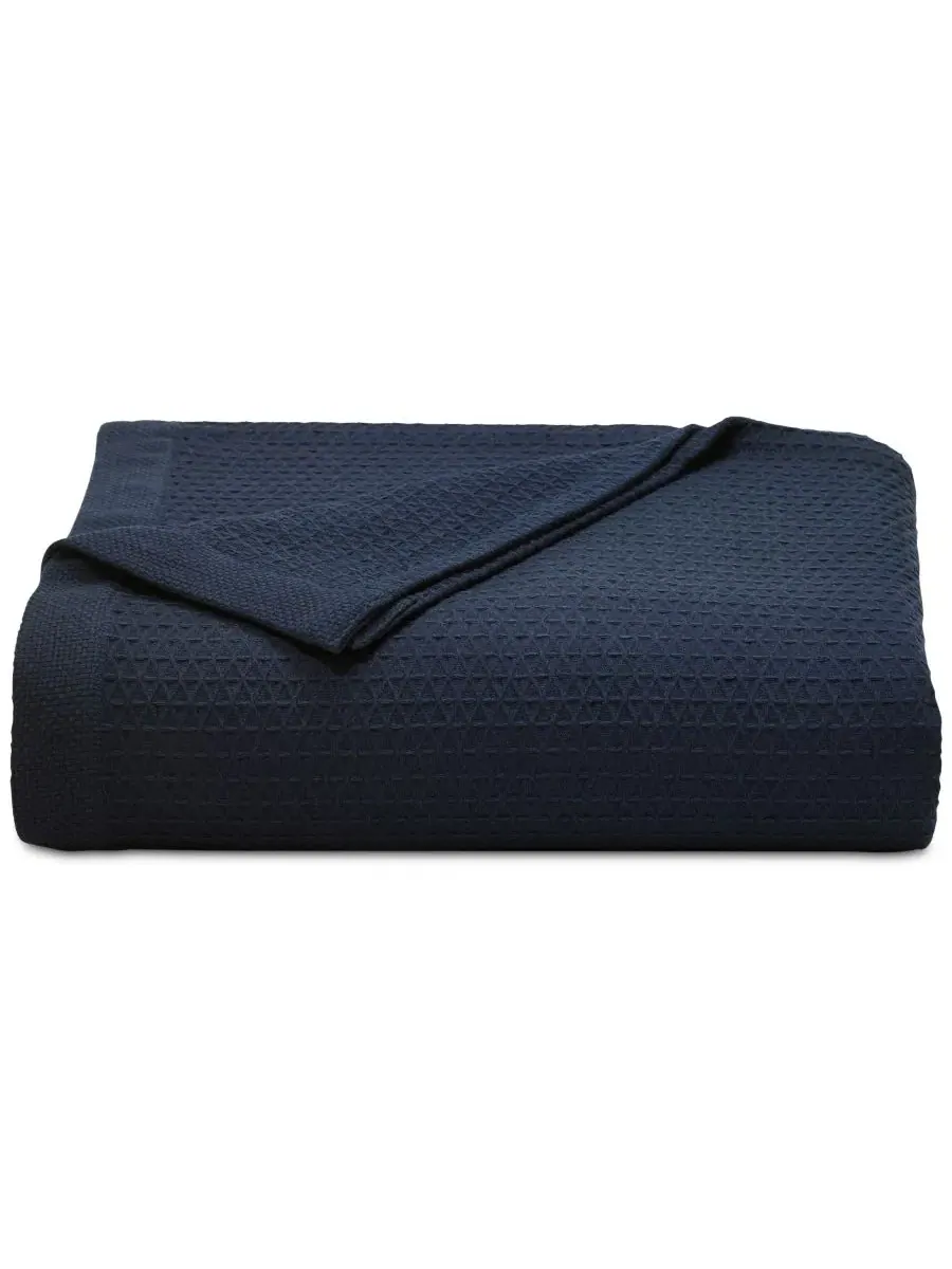 Двустороннее одеяло Baird из однотонного хлопка с жаккардовым узором, размер Full/Queen Nautica