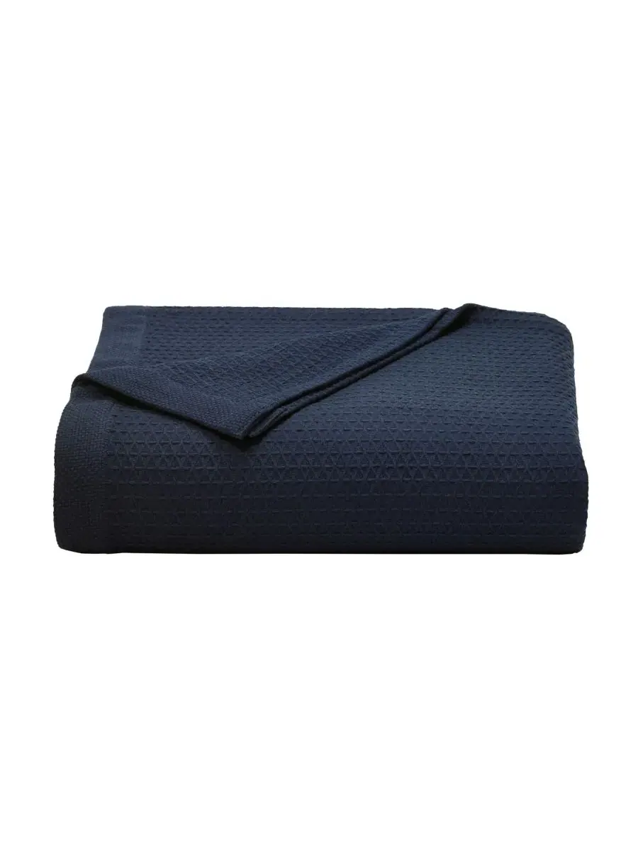Двустороннее одеяло Baird из однотонного хлопка с жаккардовым узором, размер Full/Queen Nautica — изображение 3 из 4