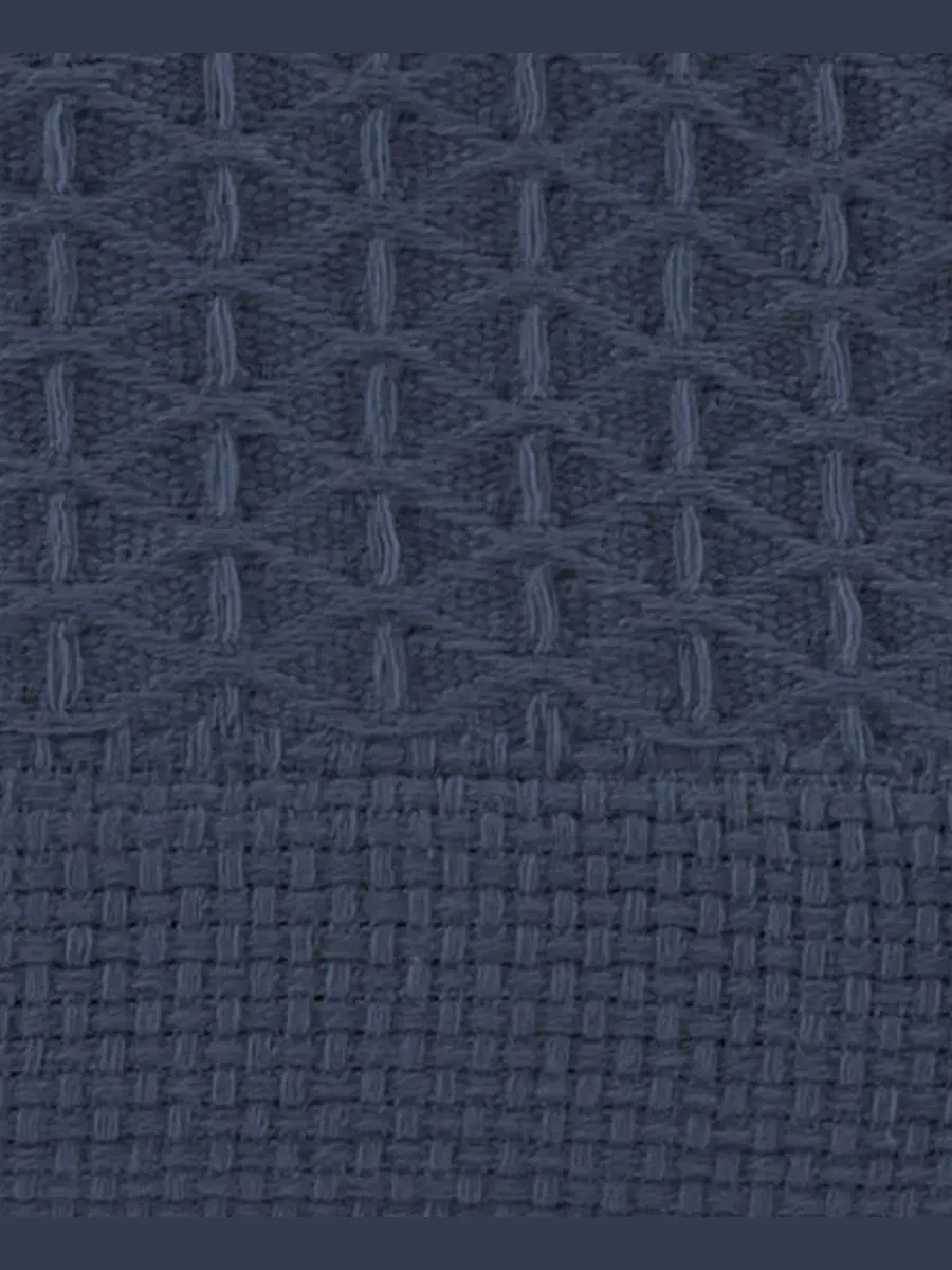 Двустороннее одеяло Baird из однотонного хлопка с жаккардовым узором, размер Full/Queen Nautica — изображение 4 из 4
