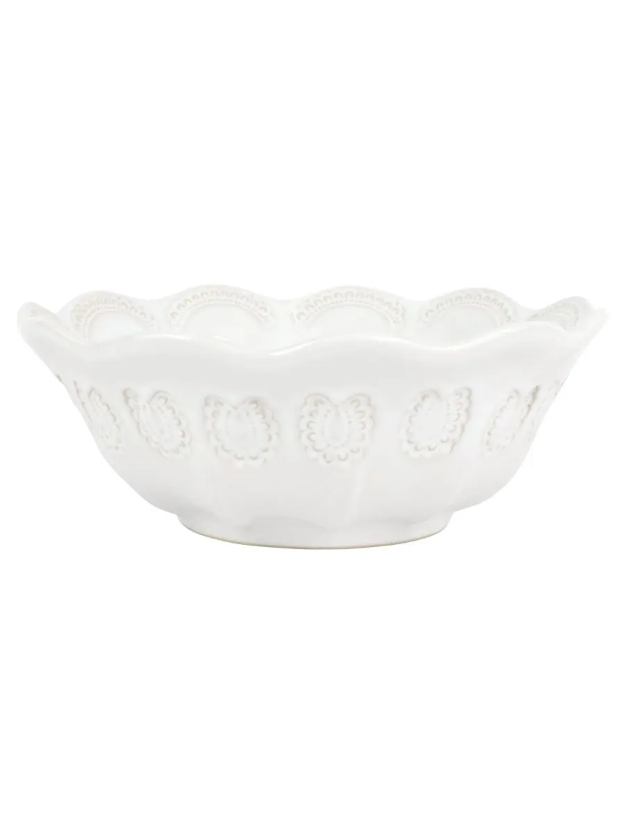 VIETRI Круглая миска среднего размера Incanto Stone White Lace