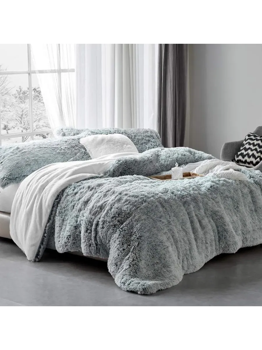 Одеяло-комфортер XL Oversized Comforter Set Frosted Navy Gray Coma Inducer