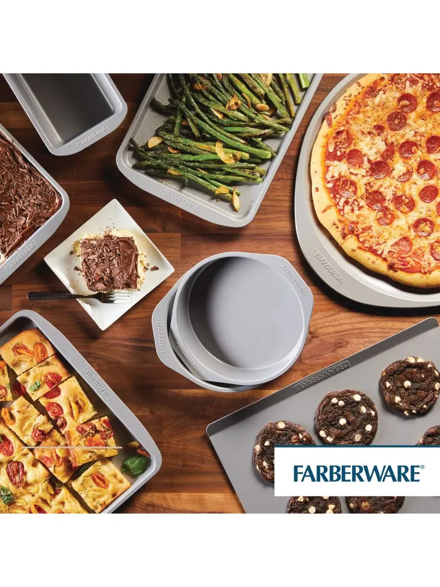 Форма для выпечки прямоугольная с крышкой, 33x23 см, GoldenBake Farberware — изображение 3 из 10, серый