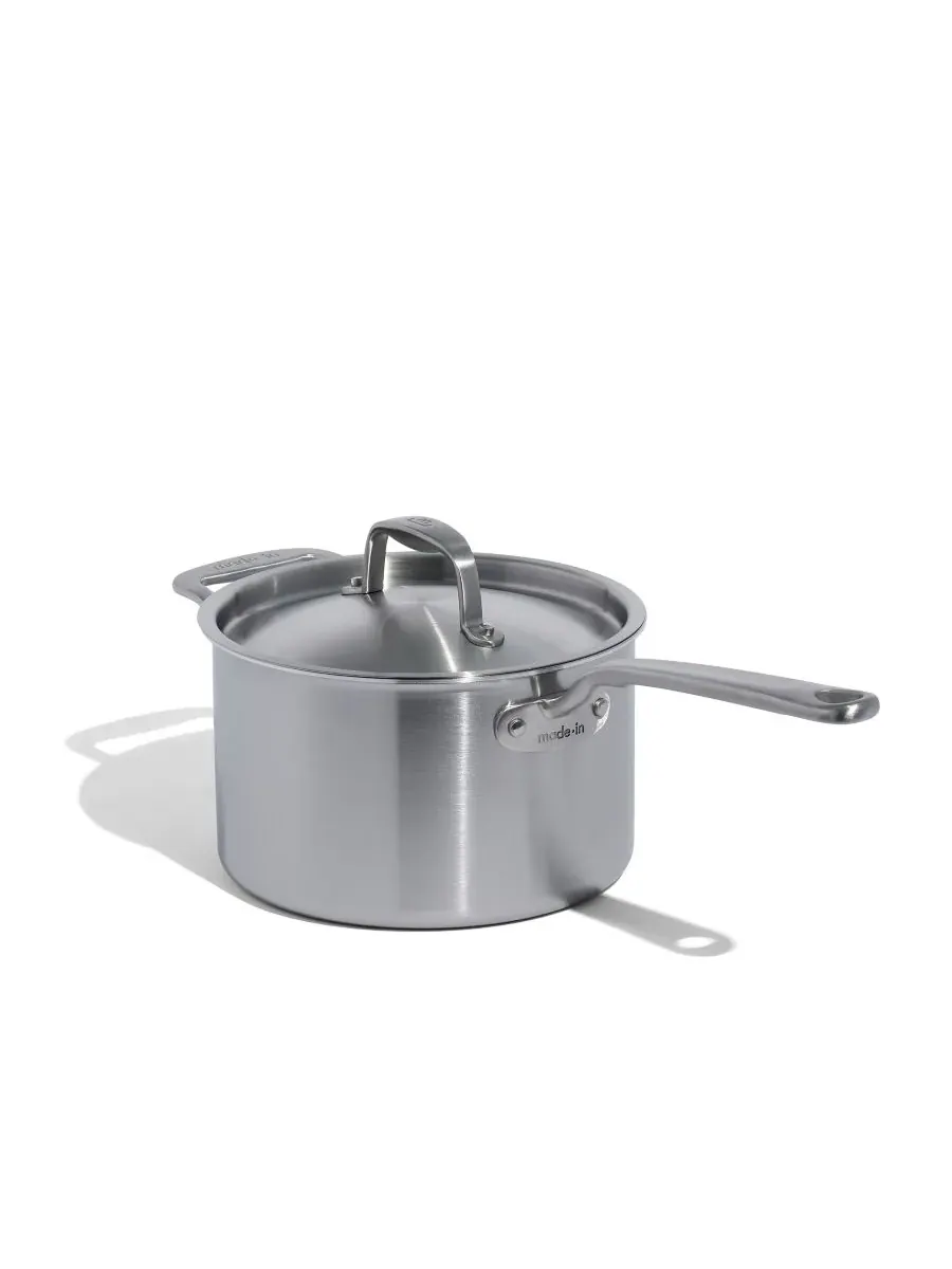 Кастрюля из нержавеющей стали объемом 4 л с крышкой Made In