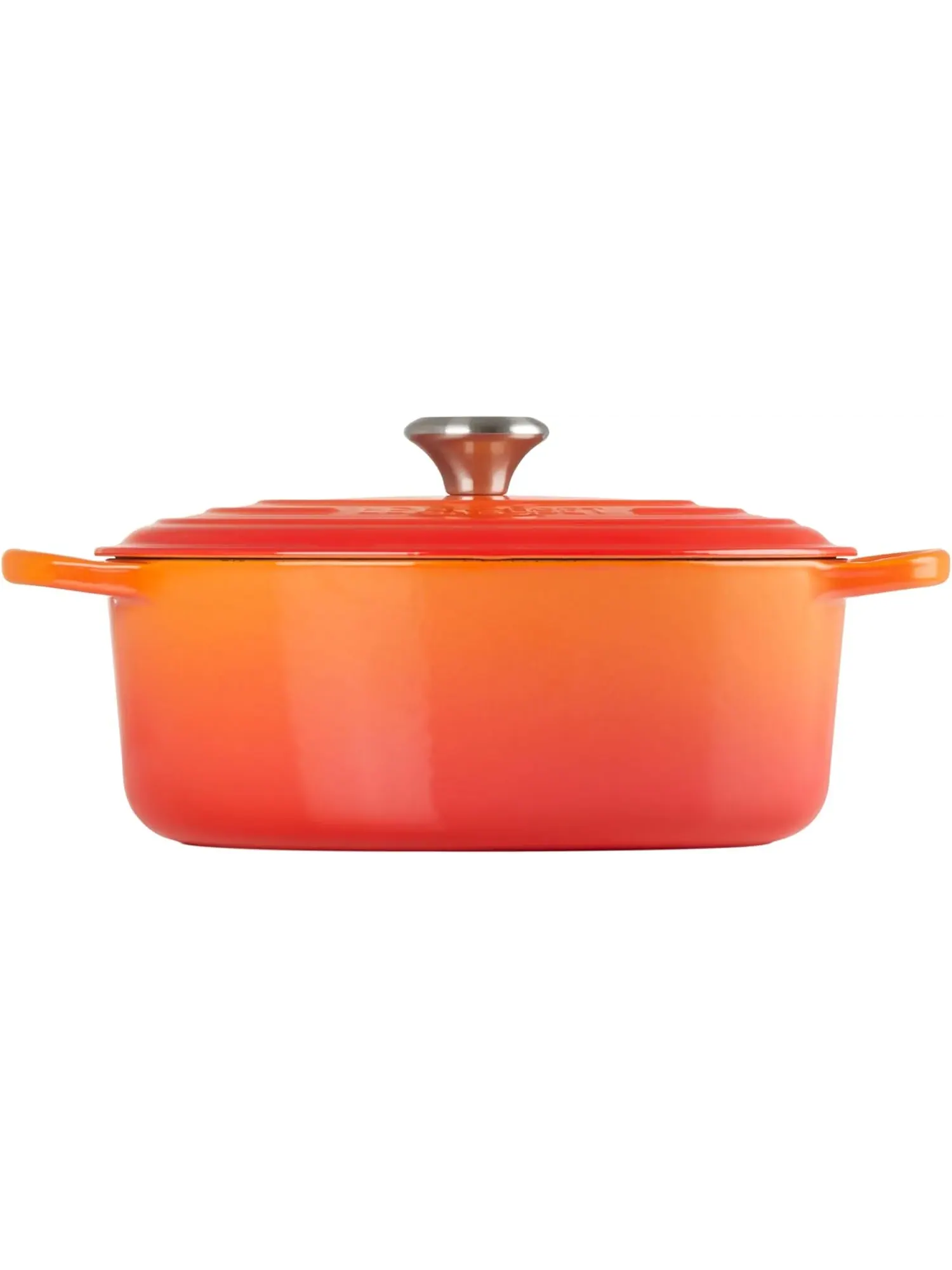 Кастрюля овальная Le Creuset Signature, 4,7 л, 29 см — изображение 4 из 7, оранжевый
