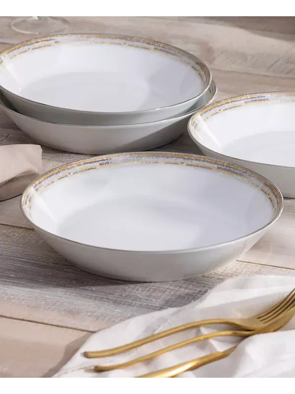 Набор из 4 обеденных мисок Raylan Coupe Noritake — изображение 3 из 3, белый