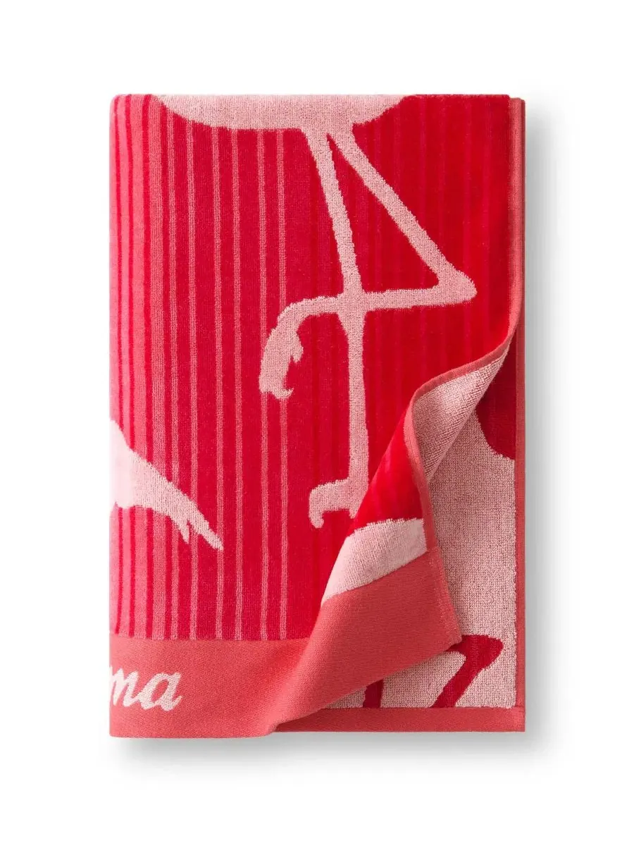 Пляжное полотенце из хлопка с принтом фламинго Flamingo Sunrise Yarn Dyed Beach Towel Tommy Bahama — изображение 4 из 6