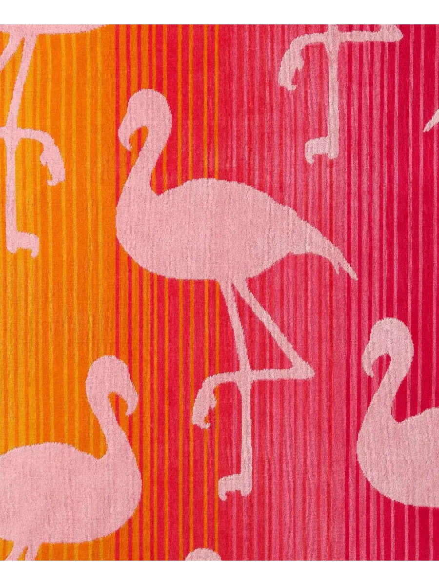 Пляжное полотенце из хлопка с принтом фламинго Flamingo Sunrise Yarn Dyed Beach Towel Tommy Bahama — изображение 6 из 6