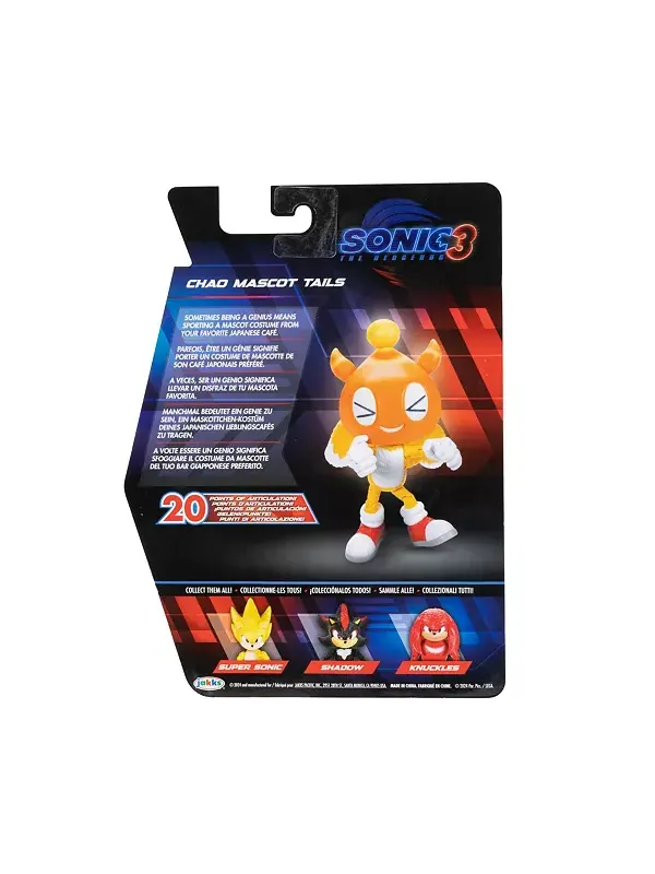 3 фигурки из фильма «Хвосты» с шапкой Чао, 5-дюймовая фигурка Wave 2 Sonic — изображение 2 из 3, мульти