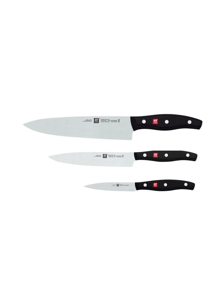 Набор кухонных ножей Zwilling Twin Signature, 3 предмета, шеф-нож/универсальный/овощной нож