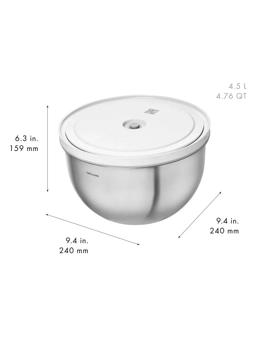 Большая вакуумная чаша Fresh Save Zwilling — изображение 3 из 8, серебряный