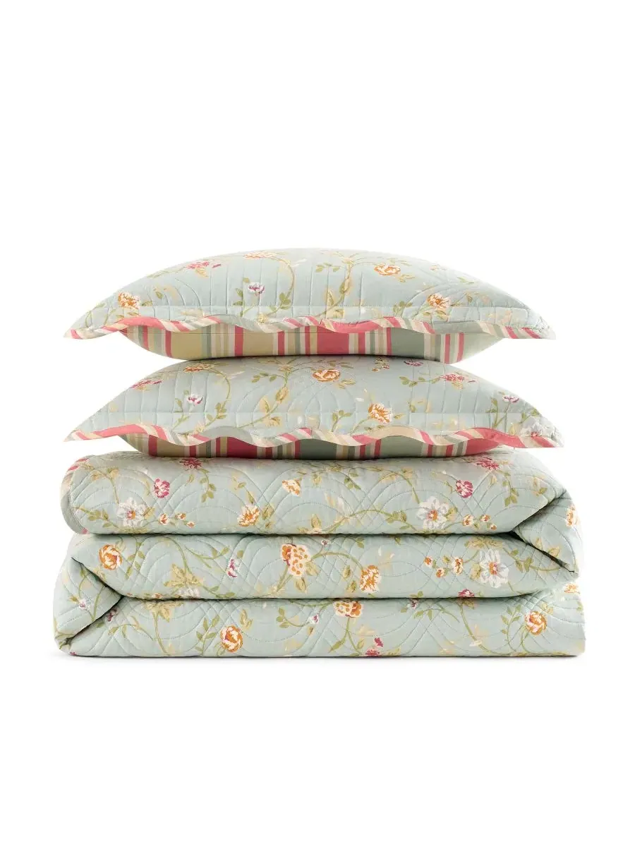 Комплекты хлопковых стеганых одеял Garden Glitz Waverly — изображение 2 из 3, пар