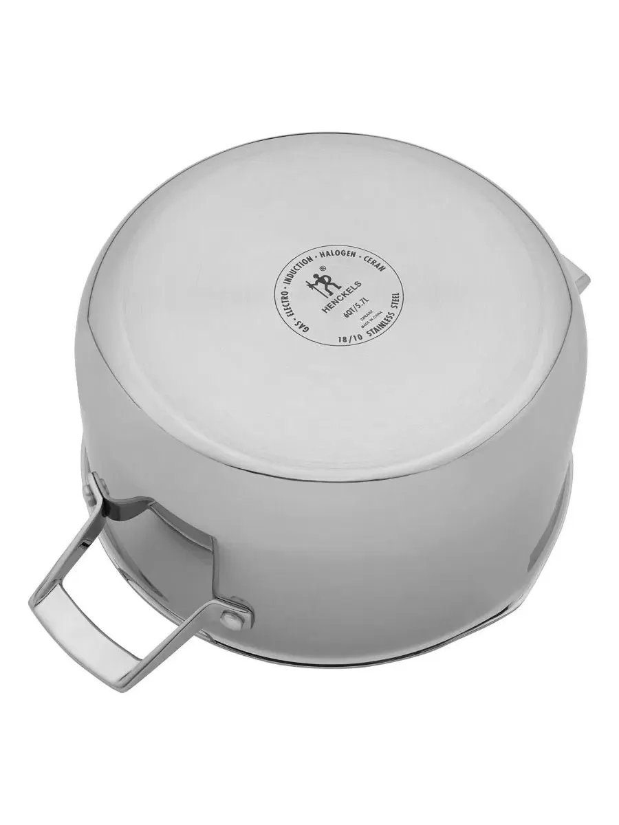 Кастрюля 6 л из нержавеющей стали с крышкой CLAD H3 Henckels — изображение 4 из 8, серебристый