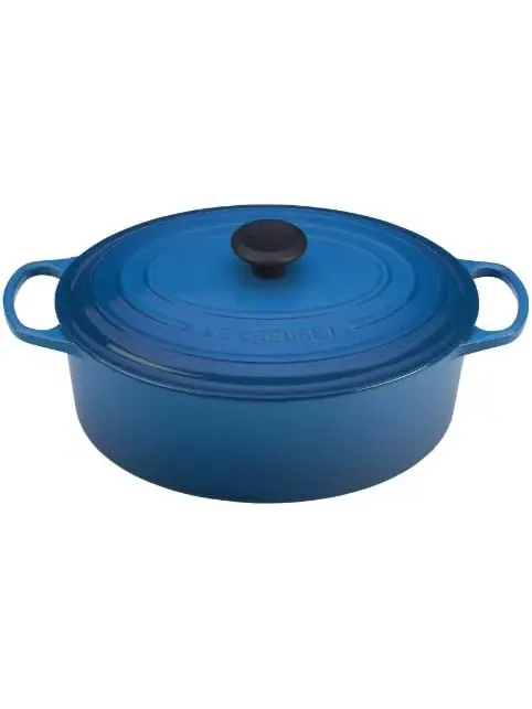 Кастрюля овальная Le Creuset Signature, 6,3 л, 31 см — изображение 2 из 2, синий/черный
