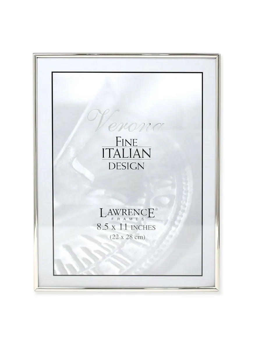 Lawrence Frames Простая серебристая металлическая фоторамка - 8,5" x 11"