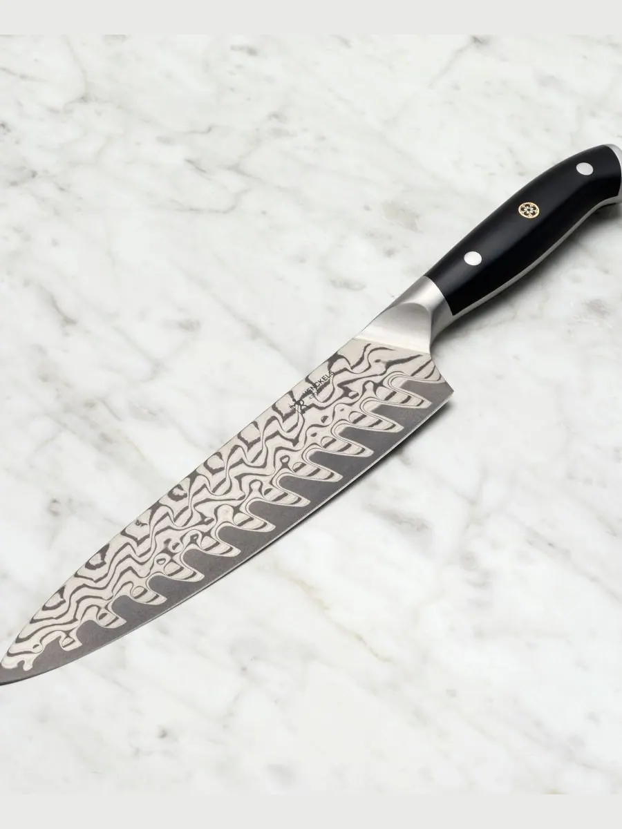 Поварской нож Compass Damascus 8 дюймов Henckels — изображение 2 из 5, черный серебристый