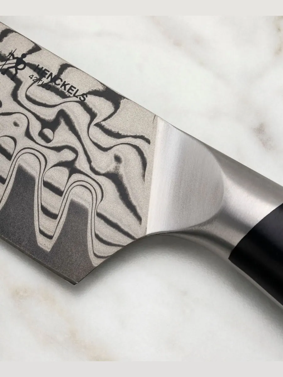 Поварской нож Compass Damascus 8 дюймов Henckels — изображение 3 из 5, черный серебристый