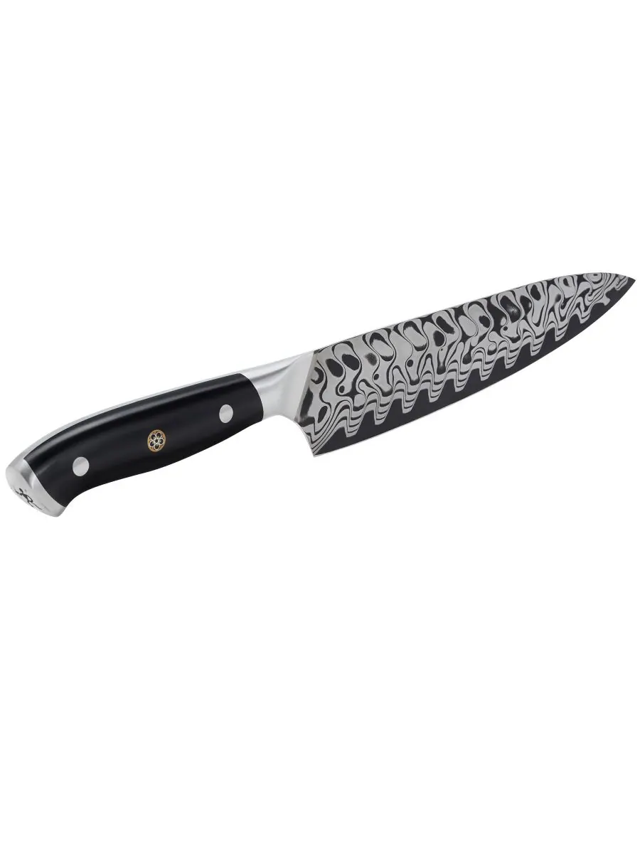 Поварской нож Compass Damascus 8 дюймов Henckels — изображение 5 из 5, черный серебристый