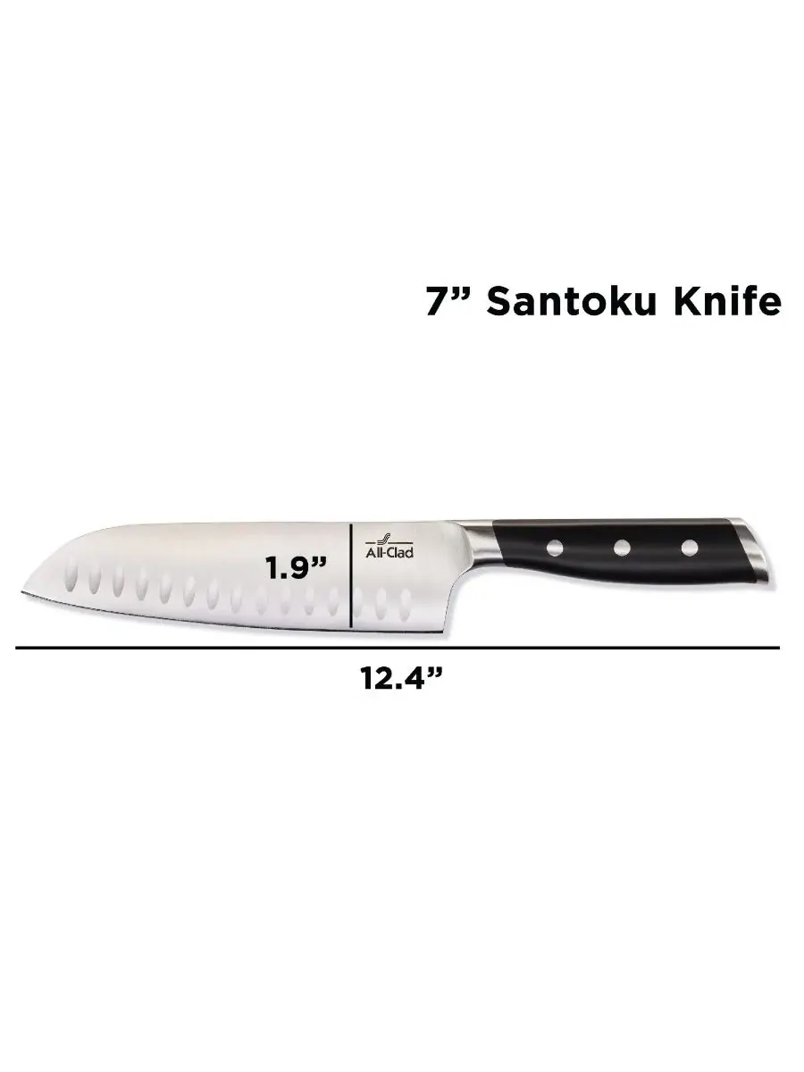 18 см нож Santoku All-Clad — изображение 2 из 8, черный