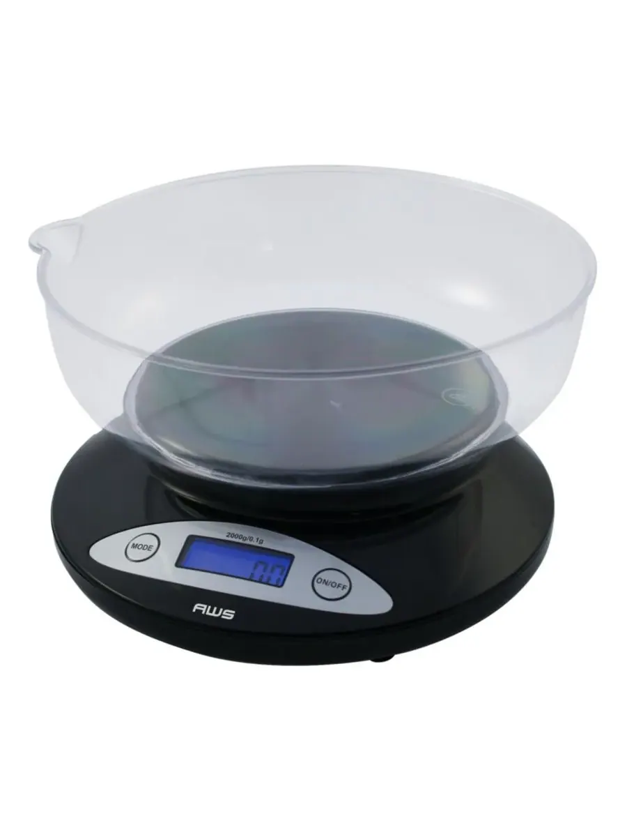 Цифровые кухонные весы для мисок 2K-Bowl, 2 л / 2000 г American Weigh Scales