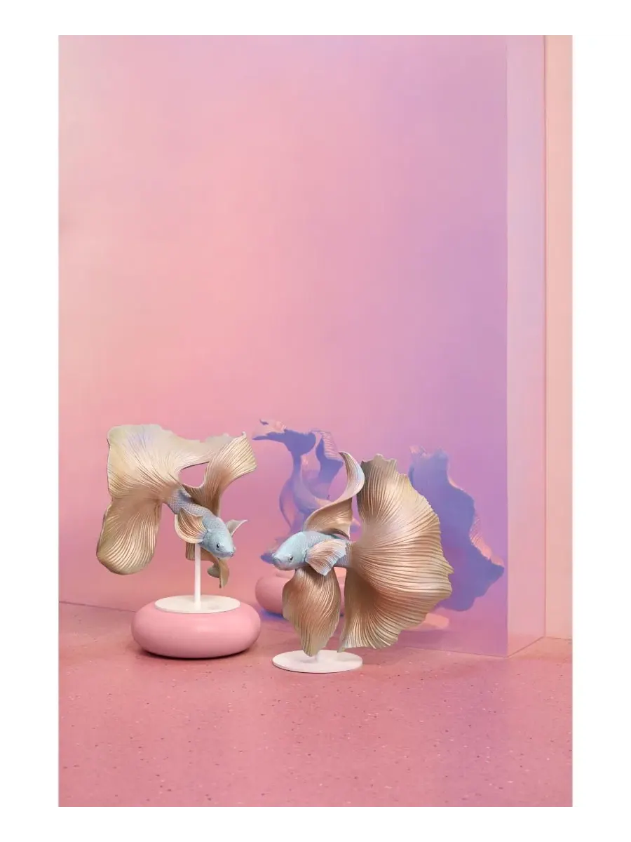 Фигурка бойцовой рыбки слева Lladro — изображение 2 из 4, мульти