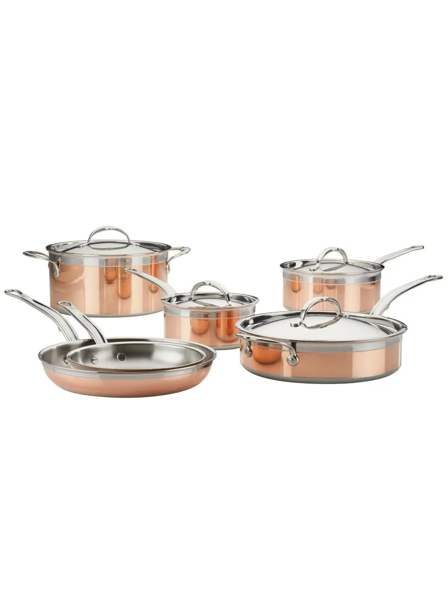 Набор посуды Hestan CopperBond Copper Induction, 10 предметов — изображение 2 из 3, медь