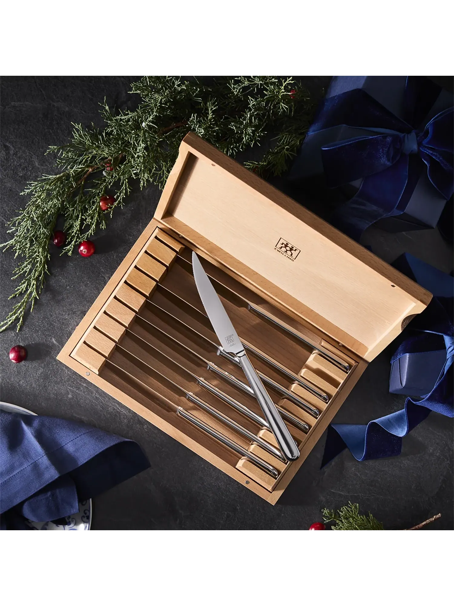 Набор ножей для стейка ZWILLING Contemporary, 8 предметов — изображение 9 из 9, серебристый