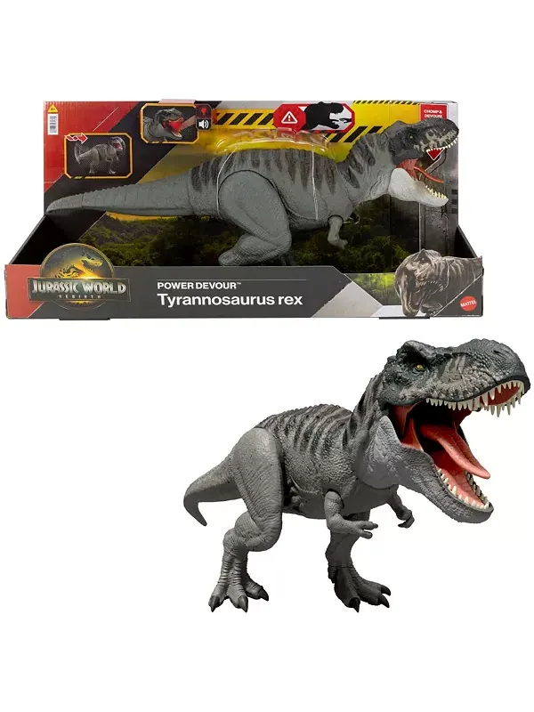 Возрождение силы пожирает фигурку динозавра тираннозавра рекса Jurassic World