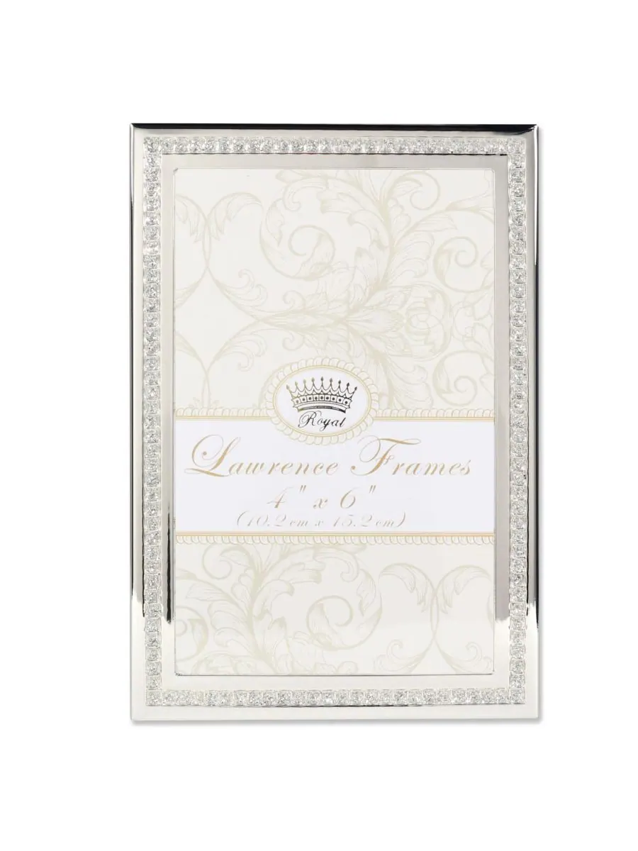 Lawrence Frames Рамка для фотографий Dazzle Silver and Glitter - 4" x 6"