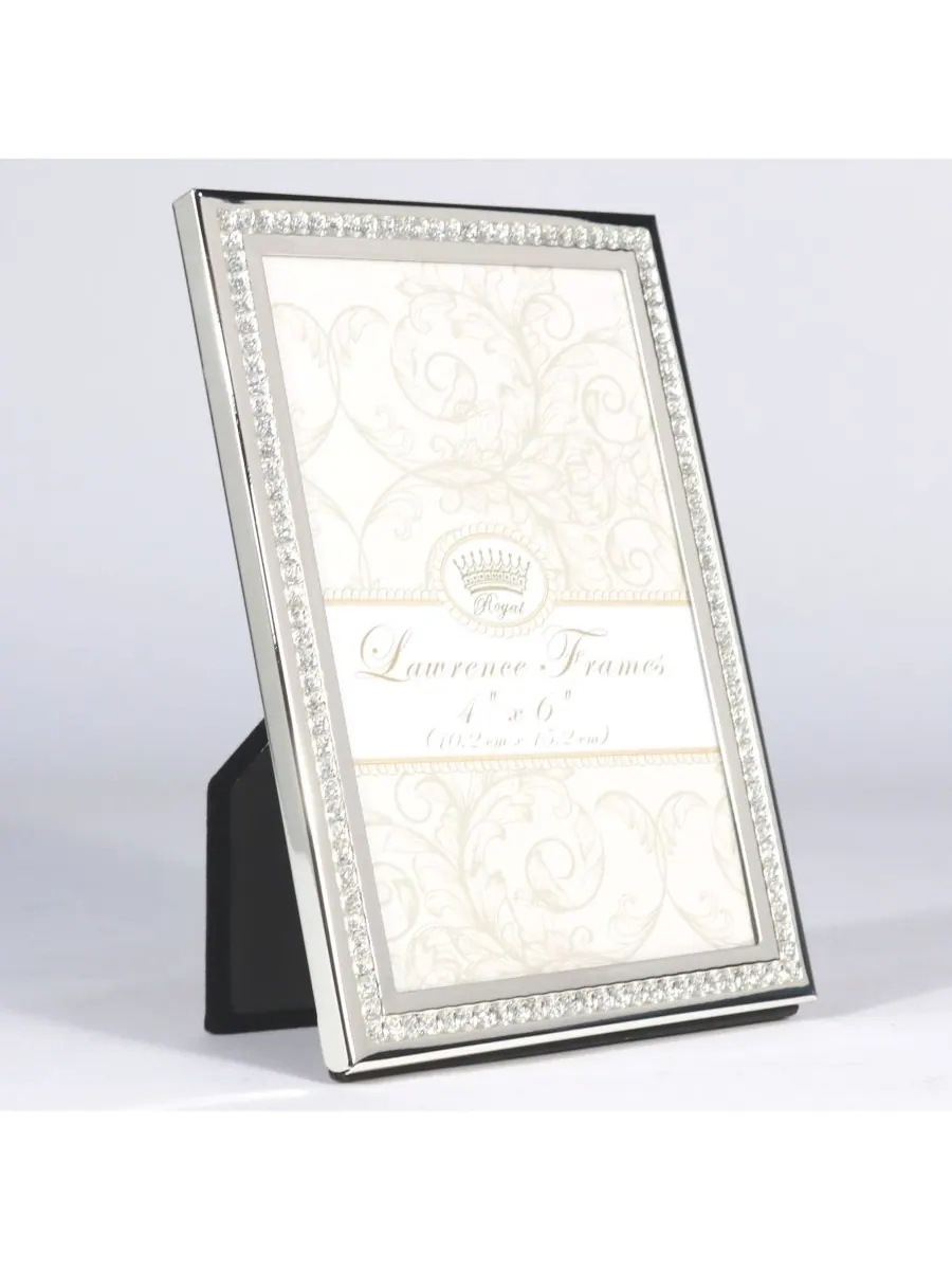 Lawrence Frames Рамка для фотографий Dazzle Silver and Glitter - 4" x 6" — изображение 2 из 3, серебряный