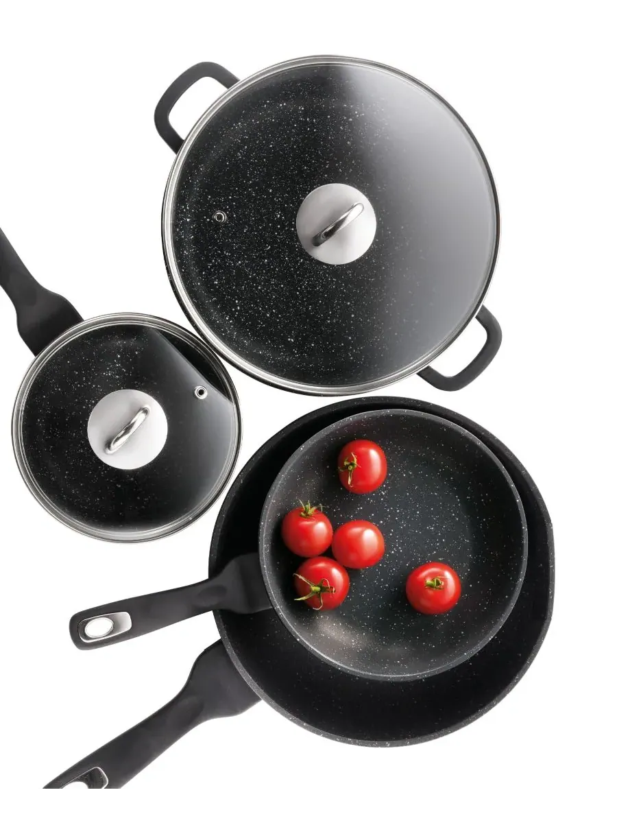 Гранитный набор из 6 предметов из литого алюминия Cuisine::Pro — изображение 3 из 3, черный