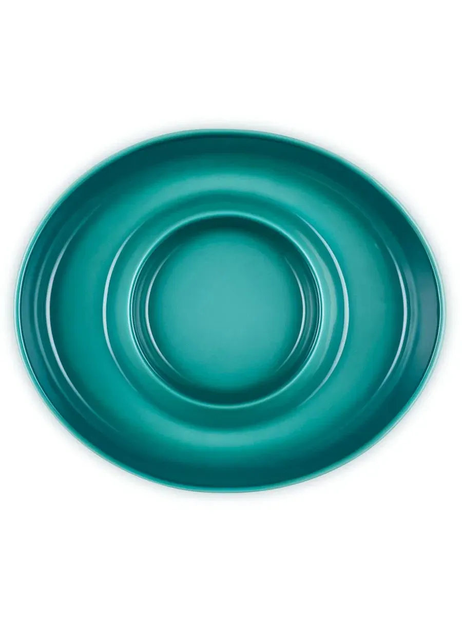 Овальная тарелка для чипсов и соусов Le Creuset, 34 см — изображение 3 из 3, ривьера