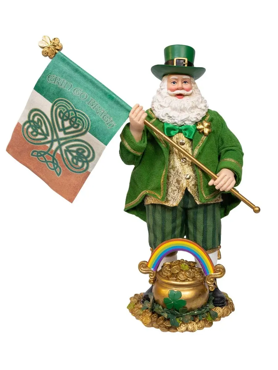 Музыкальная фигурка Санты Fabriche Musical Irish Santa Kurt Adler