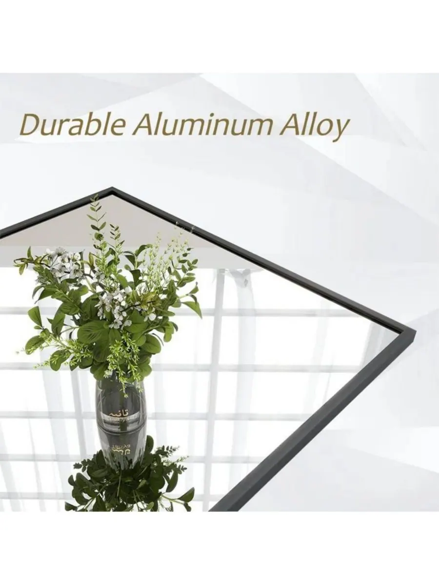 HOMLUX Арочное настенное зеркало 16"x48" черного цвета — изображение 7 из 8, черный