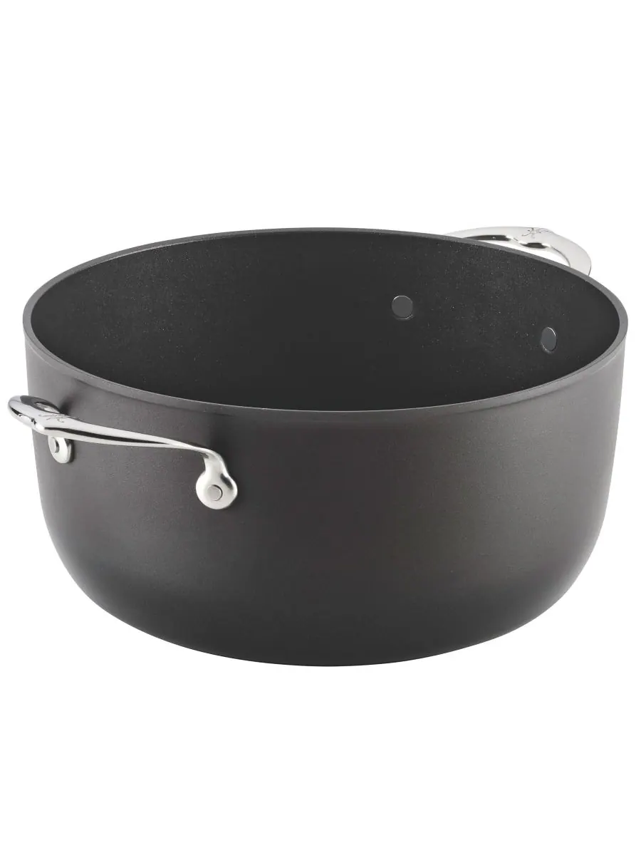 Кастрюля с крышкой Hestan TITUM Fusion Nonstick, 7,6 л — изображение 2 из 3, черный серебристый