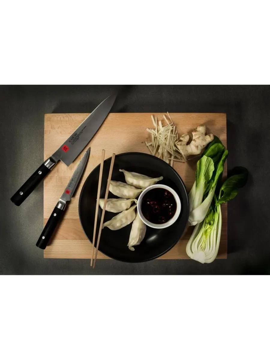 Набор из 2 ножей Gyuto 6" и 8" Chef Knife Kasumi — изображение 3 из 11, серебряный
