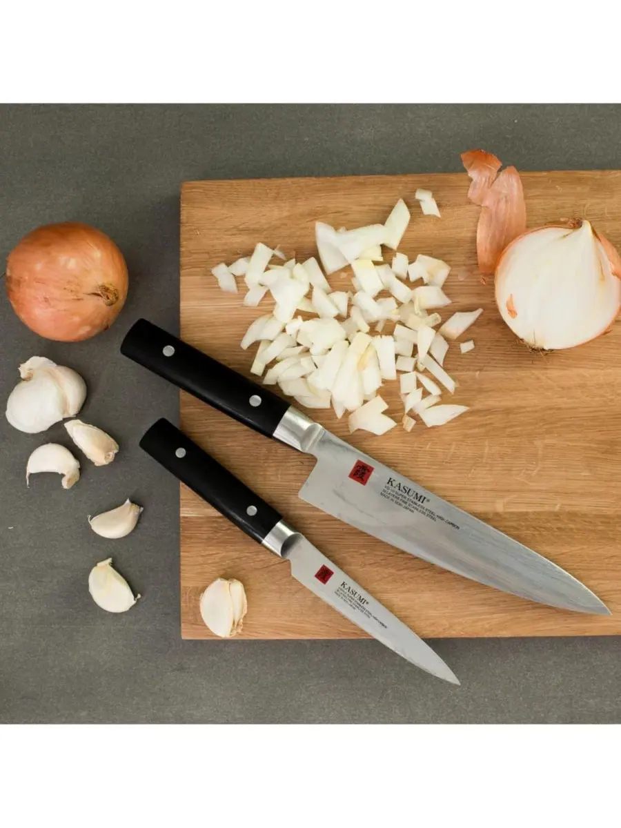 Набор из 2 ножей Gyuto 6" и 8" Chef Knife Kasumi — изображение 5 из 11, серебряный