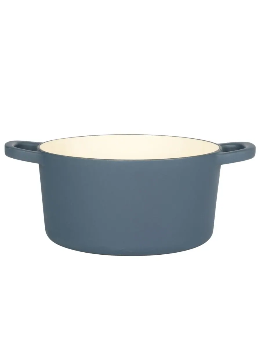 Круглая чугунная кастрюля Crock-Pot Artisan объемом 5 кварт (5 литров) - матовый пыльно-розовый — изображение 6 из 10